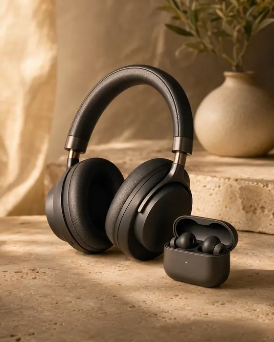 Premium headphones and wireless earbuds