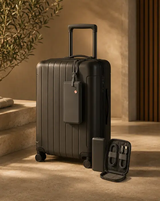 Smart suitcase and travel accessories
